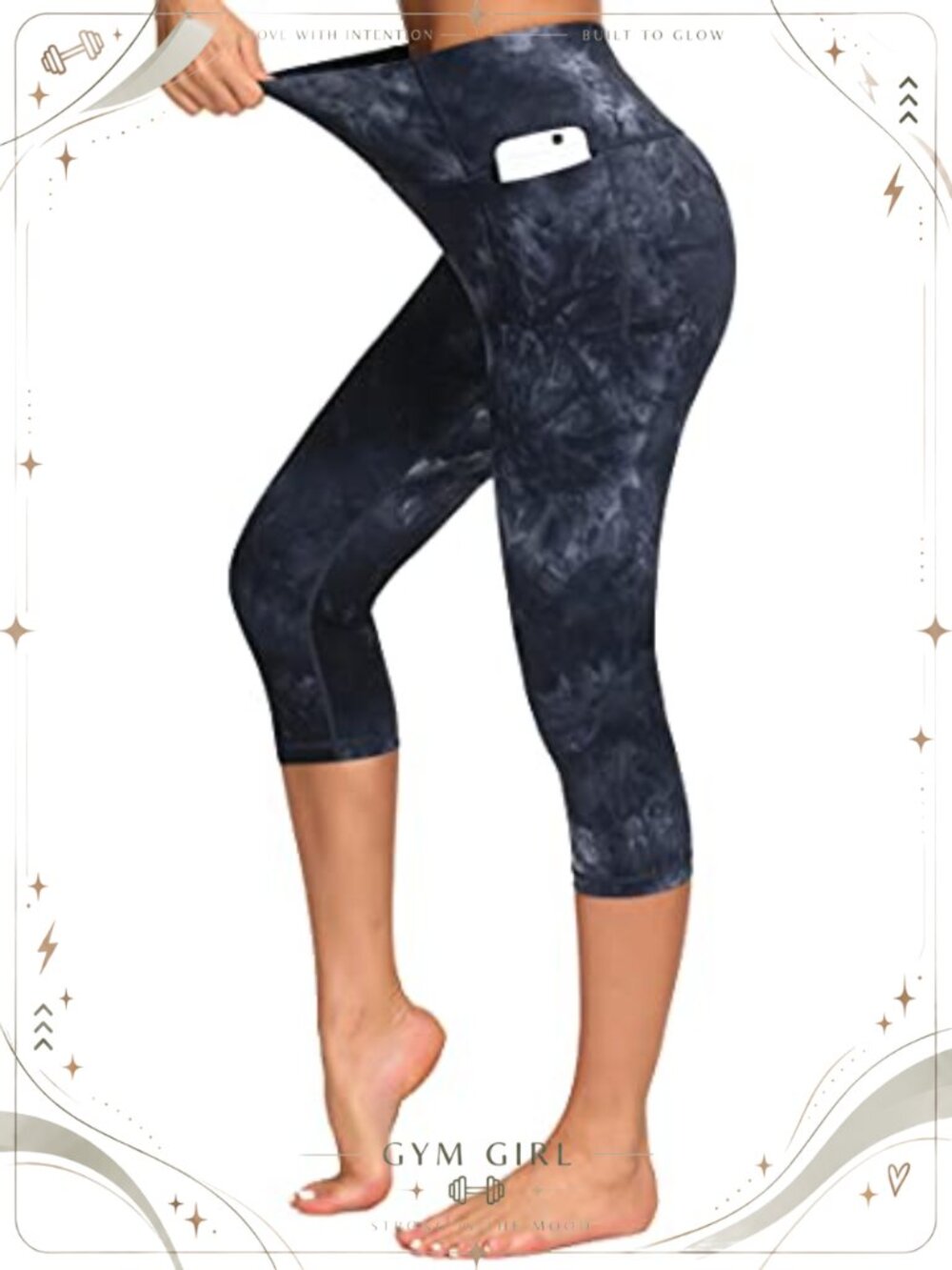 High Waisted Yoga Leggings Tummy Control Side Pockets Workout Pants
